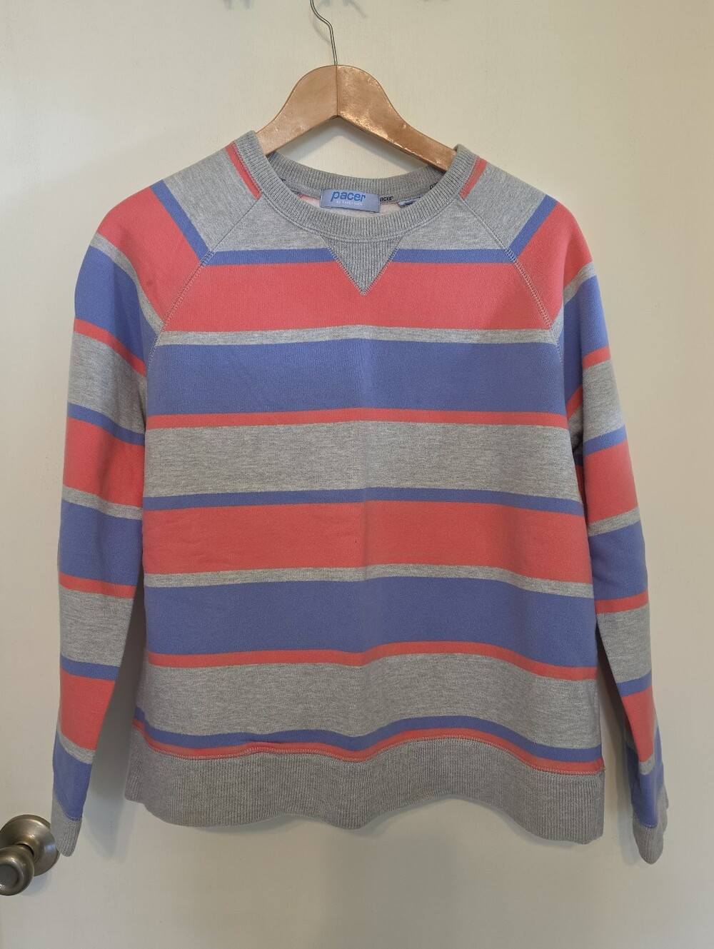 Vintage Pacer Striped Sweatshirt Size Medium